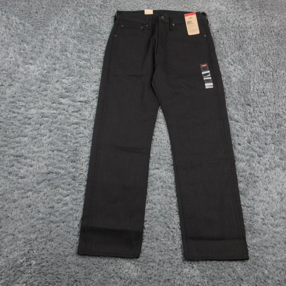 Levi's 501 Jeans Mens 32x30 Black Straight Denim 501 Original 33X30.5* NWT